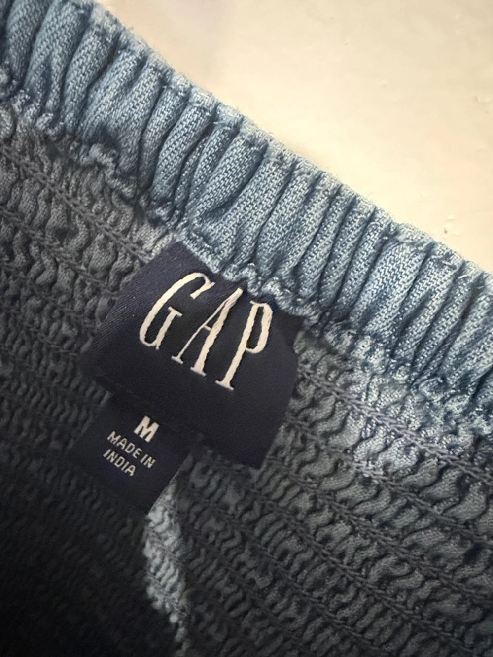 GAP Blue Denim Smocked Sundress with Handkerchief Hem - Picture 2 of 3